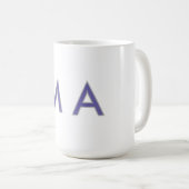 Einfaches Monogramm lila grau fügen Sie Ihren Name Kaffeetasse (VorderseiteRechts)