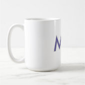 Einfaches Monogramm lila grau fügen Sie Ihren Name Kaffeetasse (Links)