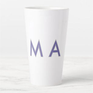 Einfaches Monogramm lila grau fügen Sie Ihren Name Milchtasse