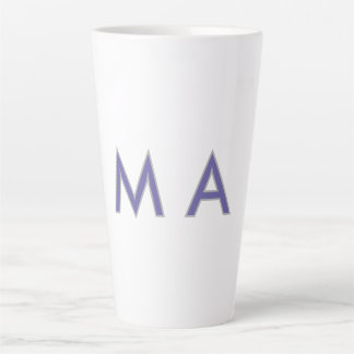 Einfaches Monogramm lila grau fügen Sie Ihren Name Milchtasse