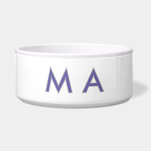 Einfaches Monogramm lila grau fügen Sie Ihren Name Napf