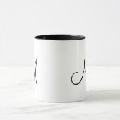 einfaches Monogramm-Logo, das Ihren Kaffee-Tasse h Tasse (Zentrum)