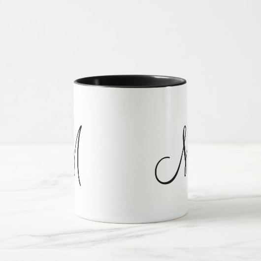 einfaches Monogramm-Logo, das Ihren Kaffee-Tasse h Tasse (Zentrum)