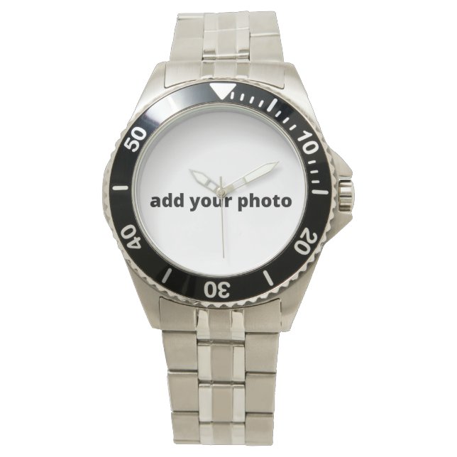einfaches monogramm Logo, personalisiert Armbanduhr (Vorderseite)