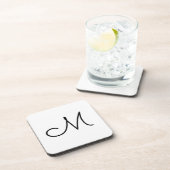 einfaches monogramm Logo, personalisiert Getränkeuntersetzer (Rechte Seite)