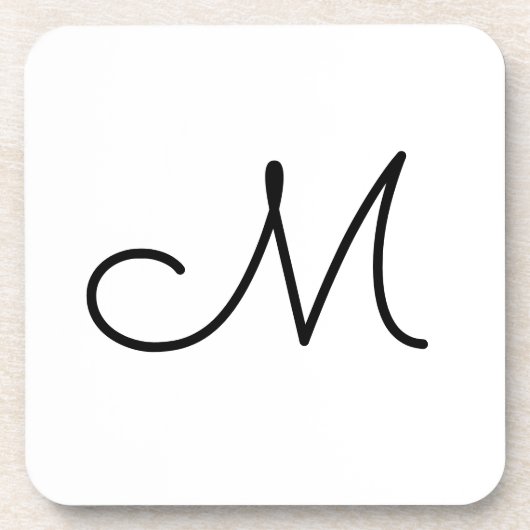 einfaches monogramm Logo, personalisiert Getränkeuntersetzer (Vorderseite)