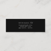 Einfaches Monogramm Mini Visitenkarte (Rückseite)