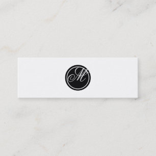 Einfaches Monogramm Mini Visitenkarte