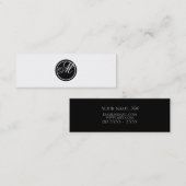 Einfaches Monogramm Mini Visitenkarte (Vorne/Hinten)