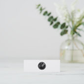 Einfaches Monogramm Mini Visitenkarte (Stehend Vorderseite)