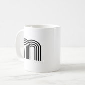 Einfaches Monogramm Minimalistisches Modernes Init Kaffeetasse (Vorderseite Links)