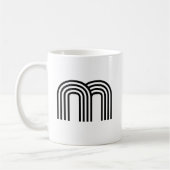 Einfaches Monogramm Minimalistisches Modernes Init Kaffeetasse (Links)