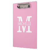Einfaches Monogramm mit Initiale Klemmbrett (Links)
