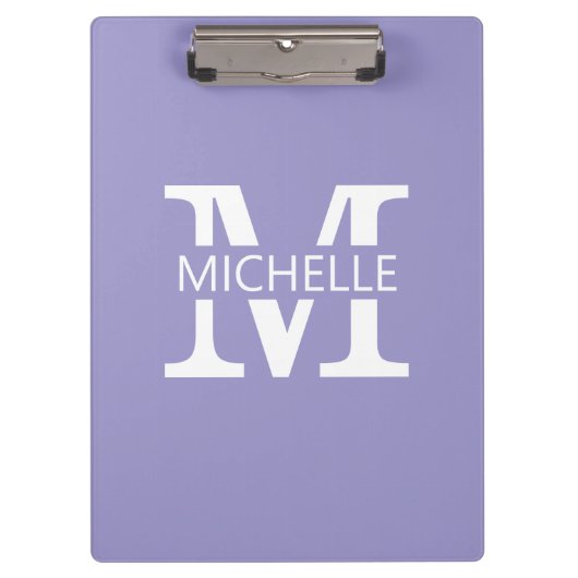 Einfaches Monogramm mit Initiale Klemmbrett (Vorderseite)