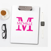 Einfaches Monogramm mit Initiale Klemmbrett