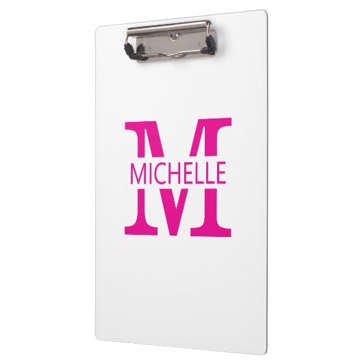 Einfaches Monogramm mit Initiale Klemmbrett (Links)