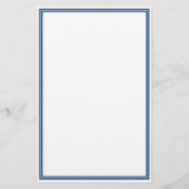 Einfaches Monogramm mit marineblauer Umrandung, pe Briefpapier (Rückseite)
