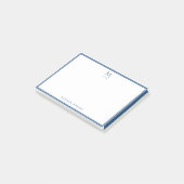 Einfaches Monogramm mit marineblauer Umrandung per Post-it Klebezettel (angewinkelt)