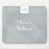 Einfaches Monogramm mit modernem weichem Mousepad (Vorne)