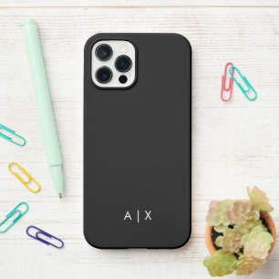Einfaches Monogramm mit Namen des Paares iPhone 12 Pro Hülle