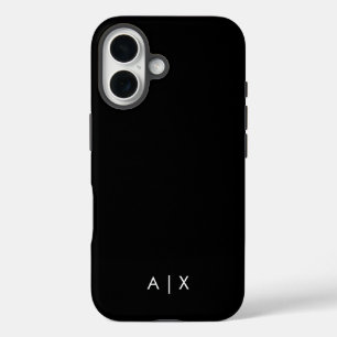 Einfaches Monogramm mit Namen für Paare iPhone 16 Hülle
