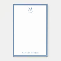 Einfaches Monogramm mit navyblauer Umrandung perso