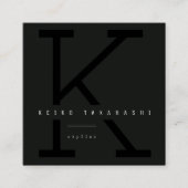Einfaches Monogramm Moderner Minimalistischer Styl Quadratische Visitenkarte (Vorderseite)