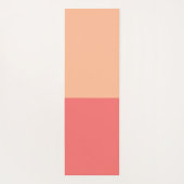 Einfaches Monogramm Name Typografie Peach Yogamatte (Rückseite)