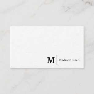 Einfaches Monogramm Premium Dickes Geschäftlich Visitenkarte
