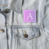 Einfaches Monogramm | Subtiles Rosa/Lila Ombre Button (Beispiel)