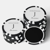 einfaches Monogramm-Trauzeuge Pokerchips (Stapel)