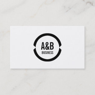 Einfaches Monogramm-Veterinärzahnarzt-Visitenkart Visitenkarte
