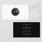 Einfaches Monogramm Visitenkarte (Vorne/Hinten)
