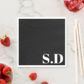 Einfaches Monogramm zur Hochzeit | Personalisierte Serviette (Beispiel)