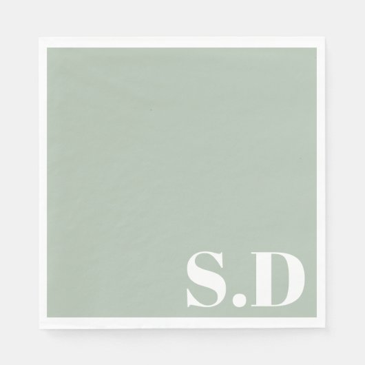 Einfaches Monogramm zur Hochzeit | Personalisierte Serviette (Vorderseite)