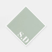 Einfaches Monogramm zur Hochzeit | Personalisierte Serviette (Ecke)