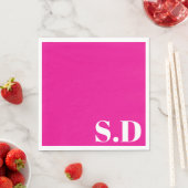 Einfaches Monogramm zur Hochzeit | Personalisierte Serviette (Beispiel)