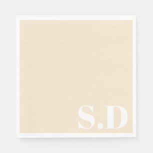Einfaches Monogramm zur Hochzeit   Personalisierte Serviette