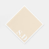 Einfaches Monogramm zur Hochzeit | Personalisierte Serviette (Ecke)