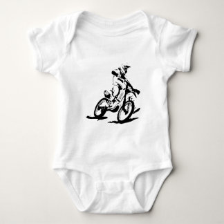 Einfaches Motorcross Fahrrad und Reiter Baby Strampler