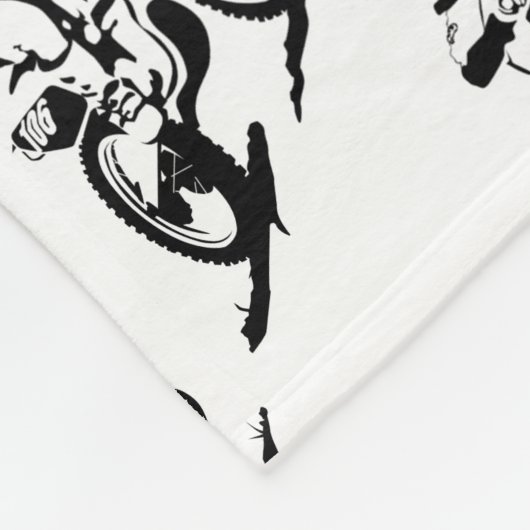 Einfaches Motorcross Fahrrad und Reiter Fleecedecke (Ecke)