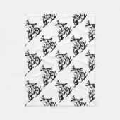 Einfaches Motorcross Fahrrad und Reiter Fleecedecke (Vorderseite)