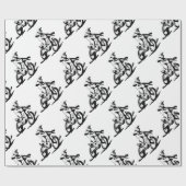 Einfaches Motorcross Fahrrad und Reiter Geschenkpapier (Flach)