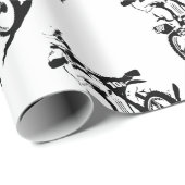 Einfaches Motorcross Fahrrad und Reiter Geschenkpapier (Rolleneckpunkt)