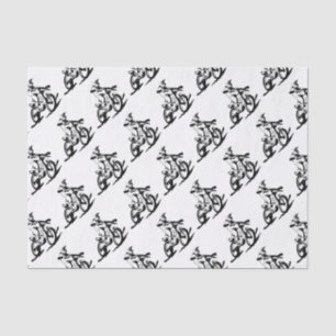 Einfaches Motorcross Fahrrad und Reiter Seidenpapier