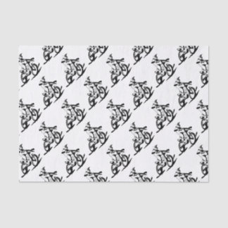 Einfaches Motorcross Fahrrad und Reiter Seidenpapier