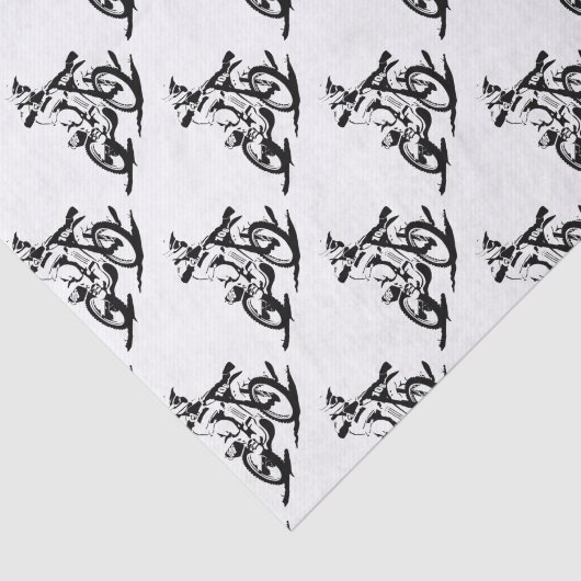 Einfaches Motorcross Fahrrad und Reiter Seidenpapier (Ausschnitt)