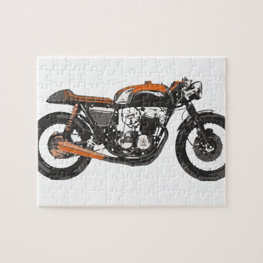Einfaches Motorrad - zeichnender CaféRacer 750 Puzzle (Horizontal)