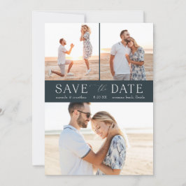 Einfaches Multi-Foto Save the Date Einladung