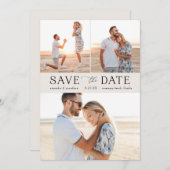 Einfaches Multi-Foto Save the Date Einladung (Vorne/Hinten)